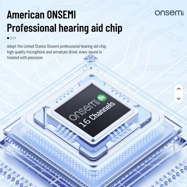 16 Channel OTC self fitting hearing aid.